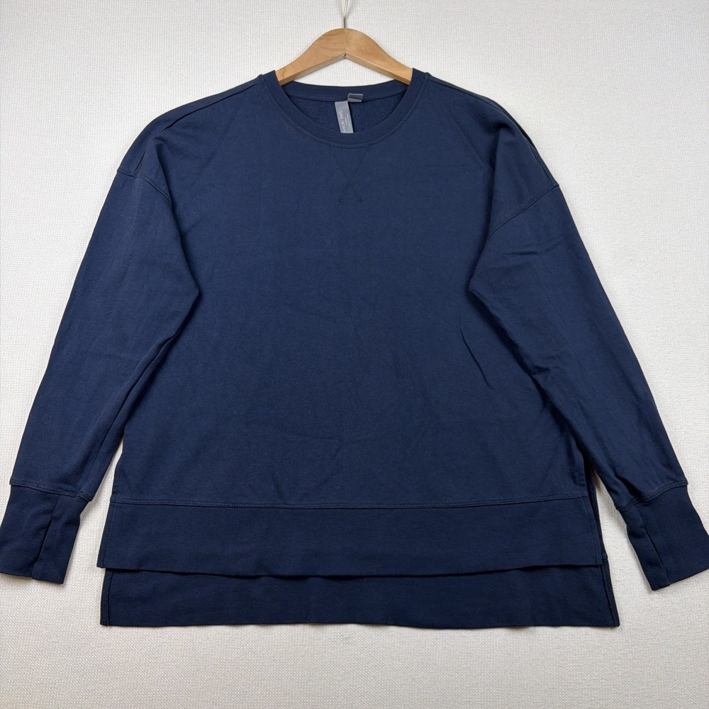 Sweaty Betty After Class Sweatshirt Size US 10 LARGE Blue Crewneck Pullover